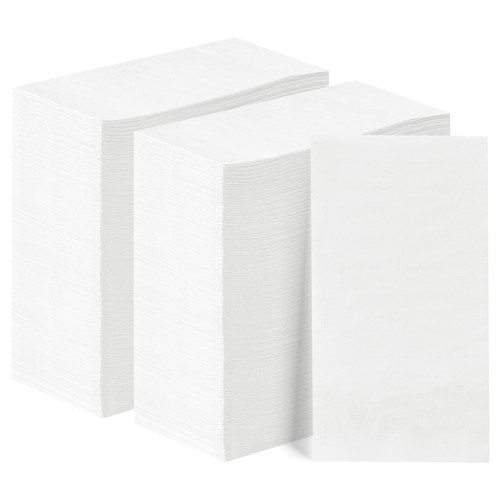 BESTVIP 400 Pack Disposable Paper Napkins, 3-Ply White Dinner Napkins for Guests, Bathroom Paper Hand Towels Soft and Absorbent, Perfect for Christmas, Kitchen, Dinner, Party, Wedding or Event