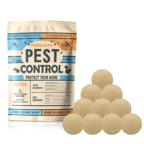 Pest Control Balls, Rodent Repellent, Mouse Repellents, Peppermint Oil Mice Repellent, Rat Deterrent, Repel Rodents(10balls)