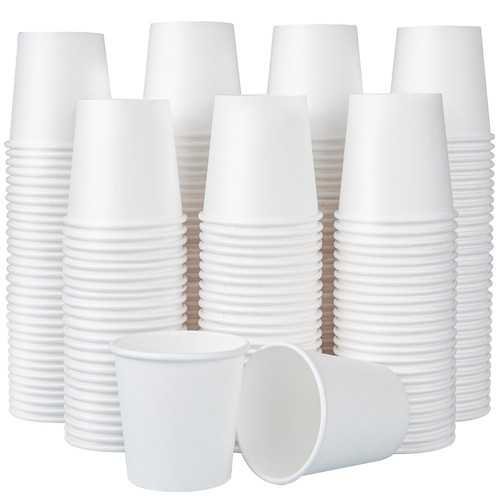 SIUQ 600 Pack 4 oz Paper Cups, Disposable Mini Bathroom Mouthwash Cups, Hot/Cold Drinking Cups, White Disposable Paper Cups for Bathroom, Home, Party, Office, Picnic, Travel