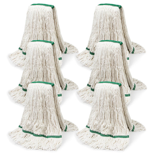 20oz Heavy Mop Replace Head, 6 Pack Commerical Replacement Mop，mop Head Replacement，Reusable Mop Head Refills-Replacement Mop Heads Suitable for Heavy Commercial Industrial Residential Areas