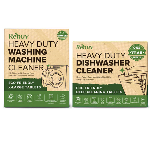 Renuv® Washing Machine Cleaner + Dishwasher Cleaner Bundle