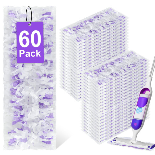 60 Pack Power Mop Refill Pads for Swiffer Power Mop, Disposable Spray Wet Pads Refill for Swiffer PowerMop Multi-Surface Mopping Pad Refills,Mop Head Replacement for Floor Cleaning