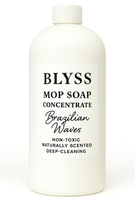 Blyss Mop Soap Brazilian Waves, Floor Cleaner for Mopping, Luxury Scented Mop Soap, LVP Vinyl Laminate and Hardwood Floor Cleaner Solution, Plant Powered Floor Cleaner