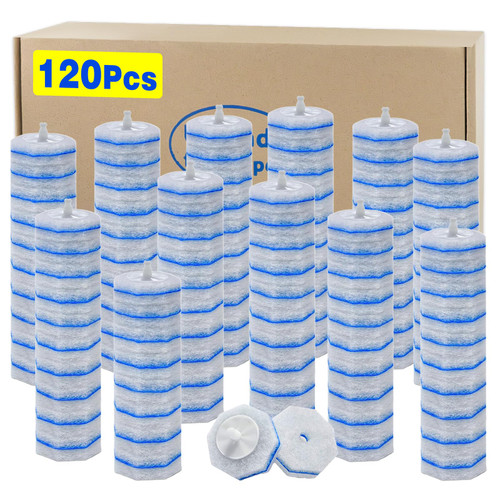 120 Count Toilet Bowl Brush Head Refills Compatible with Clorox Toilet Cleaning System, Upgrade Fiber Bowl Cleaner for Closestool Cleaning.(not included brush rod)