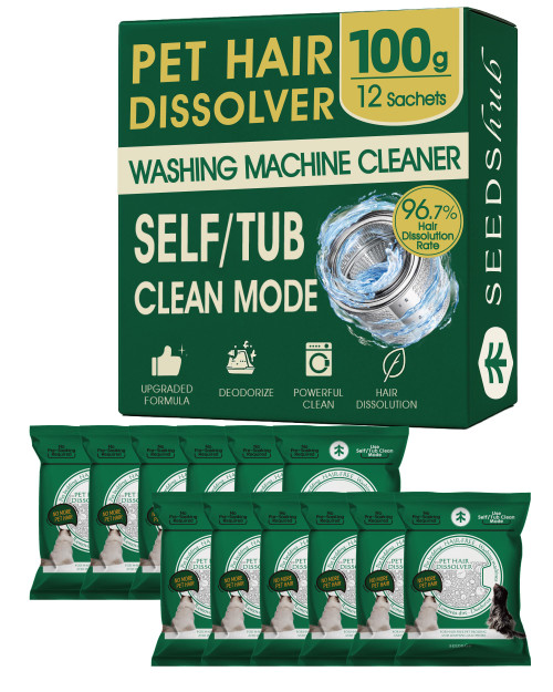 Pet Hair Dissolver for Washing Machine, Pet Hair Remover for Laundry, 96.7% Dissolution Rate, Dog Hair Remover, Cat Hair Remover, Up to 12 Months of Use, HE/Top/Front-Load Compatible, Septic Safe