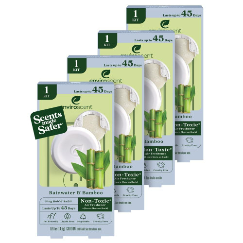 Enviroscent Plug Hub™ Starter Kit 4ct – Rainwater & Bamboo