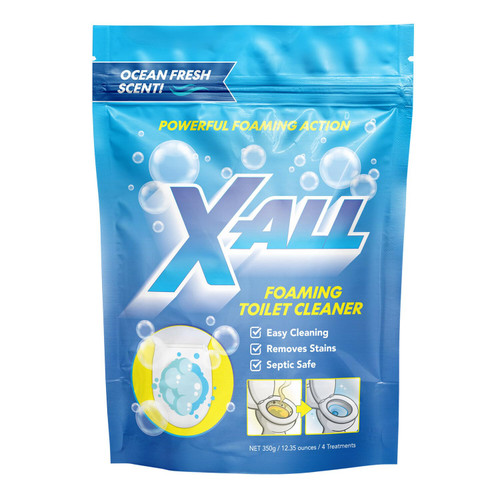 X-ALL Foaming Toilet Cleaner, Self-Activating Powder for Deep Cleaning, Fights Stains, Limescale and Mineral-Buildup (2)