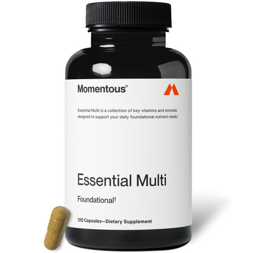 Momentous Essential Multivitamin for Women & Men - Complete Vitamin & Mineral Complex for Athletes & Wellness Enthusiasts - GMO & Gluten Free - NSF Certified for Sport - 30 Servings