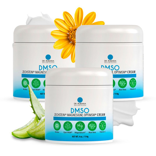 Dr. Robaina DMSO Cream – 99.9% Pure Dimethyl Sulfoxide | Formula with Zechstein Magnesium, Arnica, Aloe Vera & Vitamin E | Topical Cream for Body Wellness