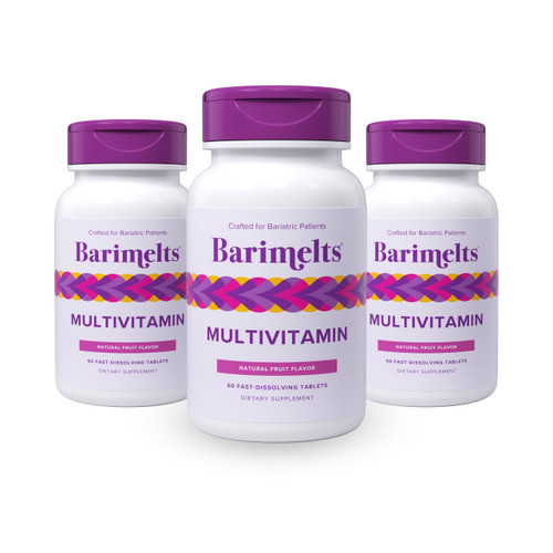 BariMelts Multivitamin, 180 Fast-Dissolving Tablets (3-Month Supply), Sugar-Free Bariatric Multivitamin for Women, Natural Fruit Flavor​