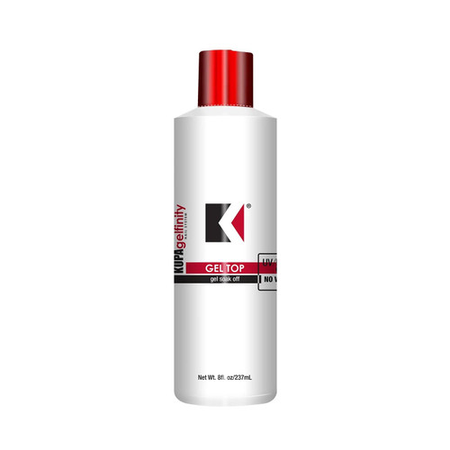 KUPA GelFinity - Soak Off Gel - Top Coat Glossy Finish (No-Wipe) 8.0 Fl Oz