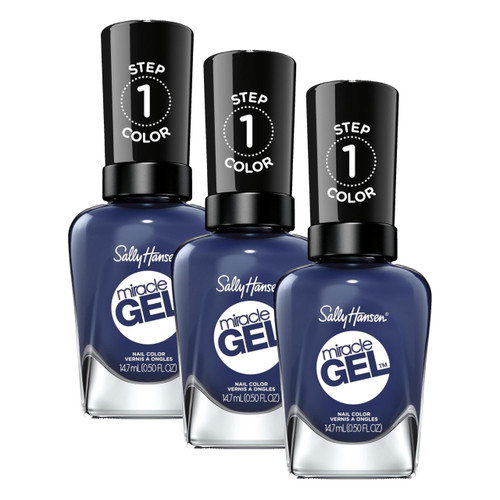 Sally Hansen Miracle Gel Nail Polish, Midnight Mod, 0.5 Fl Oz (Pack of 3)