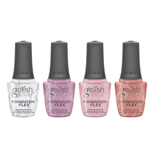 Gelish Foundation Flex UV/LED Soak-Off Rubber Base Gel Nail Bundle