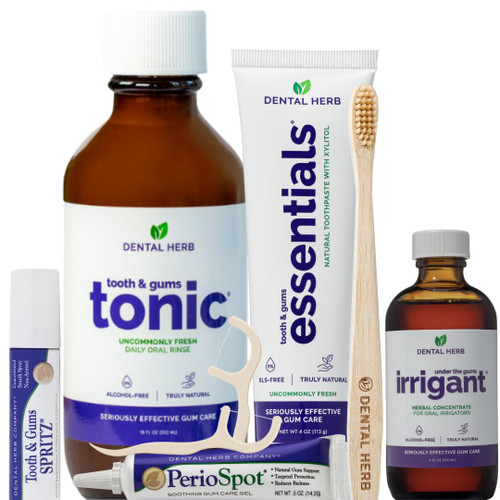 Dental Herb Company Ultimate Oral Care Kit (12 Piece), Plant-Based, Fluoride-Free & Alcohol-Free, Complete Daily Oral Care System, Fresh Breath