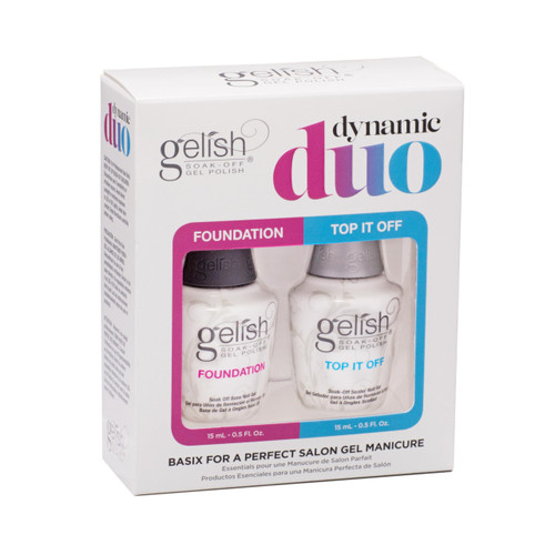 Gelish Essentials Foundation Base & Top It Off Sealer Gel Set – Dynamic Duo, 15mL