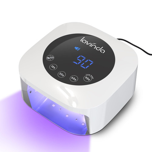 Lavinda UV Light for Nails, Plug-in 54W LED Nail Lamp for Acrylic Gel Polish Nail with Large LCD Display, Professional UV Nail Light Fast Curing Lamp Nail Dryer with 4 Timers for Women Girl Mom