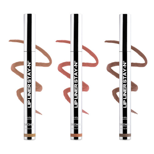 Sacheu Lip Liner STAY-N Peel Off Lip Stain — Long Lasting Waterproof Lip Tint with Hyaluronic Acid & Vitamin E — Transfer Proof Matte Finish, Vegan & Cruelty-Free (Core Bundle)