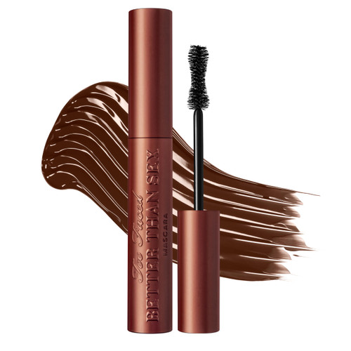 Too Faced Better Than Sex Volumizing and Lengthening Mascara | Vegan Formula, Dramatic Volume and Length | Cruelty-Free Eye Makeup + Hourglass Brush for False Lash Effect, Chocolate, 0.27 Fl Oz