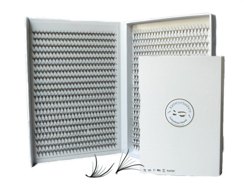 1000 fans 7D 0.05 Wispy Premade fans Mixed Lengths 9-16mm Volume loose Lashes C D Curl Handmade Fan eyelash extensions Kimeyelashes promade fan Double Spikes (Curl D, 7D - 0.05 - FishTail 1000f)