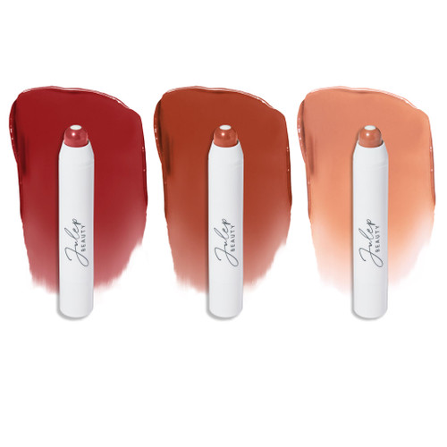 Julep It’s Balm Tinted Lip Balm Trio – Brandy Wine, Brown Sugar, Almond Nude – Antioxidant-Rich, Long-Lasting Lip Color, Hydrating Vitamin E Core & Sunflower Butter, Vegan & Cruelty Free