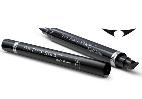 The Flick Stick Winged Eyeliner Stamp For Quick and Easy Cat Eye Makeup, SmudgeProof & Waterpoof Eye Liner Cat Eye Stencil Makeup Tool, Wingliner, Liquid Pens (Triple Pack Combo, Midnight Black)
