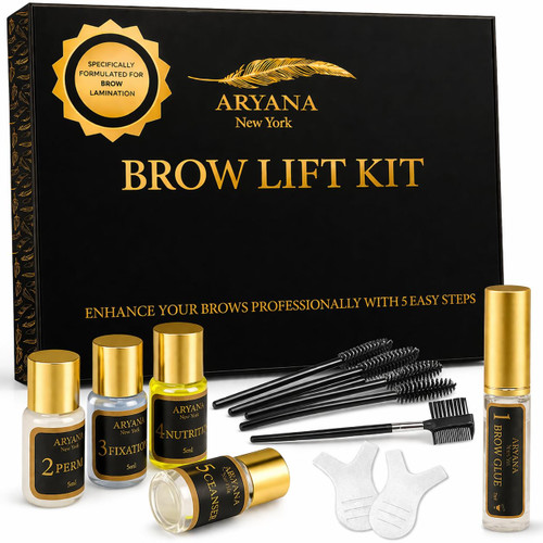 ARYANA NEW YORK Eyebrow Lamination Kit | Brow Lift Kit | At Home DIY Brow lamination | Instant Professional Lift For Fuller Eyebrows | Brow Brush And Micro Brushes Added
