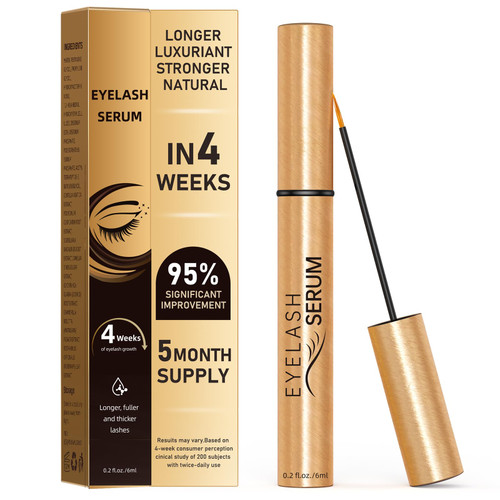 Lash Serum for Eyelash Growth: Premium Eyelash Growth Serum with Advanced Formula to Boost Longer Fuller and Thicker Lashes and Eyebrows - Gentle & Vegan for Sensitive Eyes