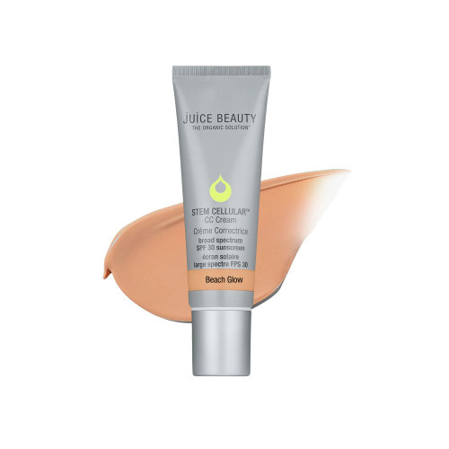 Juice Beauty Stem Cellular CC Cream with Mineral Zinc SPF 30, Beach Glow - Tinted Moisturizer & Color Corrector for Dark Spots and Redness - Radiant Dewy Finish, 50ml (1.7 fl oz)