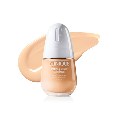 Clinique Even Better Clinical Serum Liquid Foundation SPF 25 With Vitamin C, Salicylic Acid + Hyaluronic Acid For Combination to Oily Skin Types | Full Coverage + Matte Finish, Buff, 1 Fl Oz