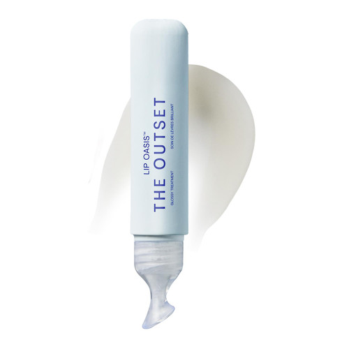 The Outset Lip Oasis Hydrating Lip Balm, Glossy Moisturizing Lip Treatment for Dry, Sensitive Lips, Clean, Vegan & Gluten-Free, Clear, 0.3 oz