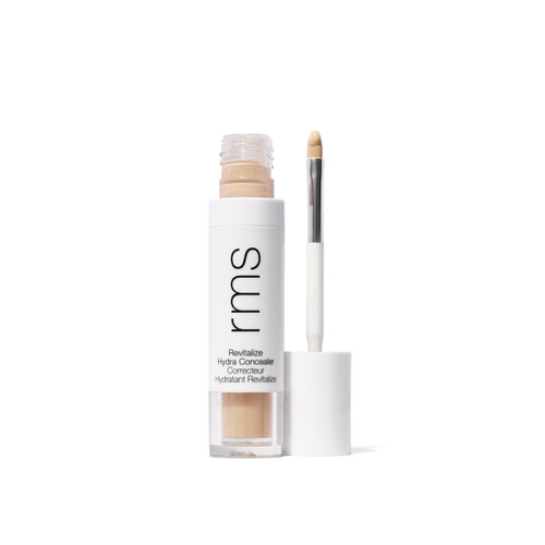 RMS Beauty Revitalize Hydra Concealer Medium Coverage Hydrating Liquid Complexion Perfector Skincare-Infused Lightweight and Creaseproof with Built-In Brush Applicator