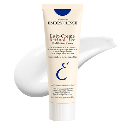 Embryolisse Lait-Crème Retinol-Like Anti-Aging Moisturizer, Plant-Based Retinol Alternative for Sensitive Skin, 5-in-1 Face Cream, Reduces Fine Lines & Wrinkles, 2.54 fl oz