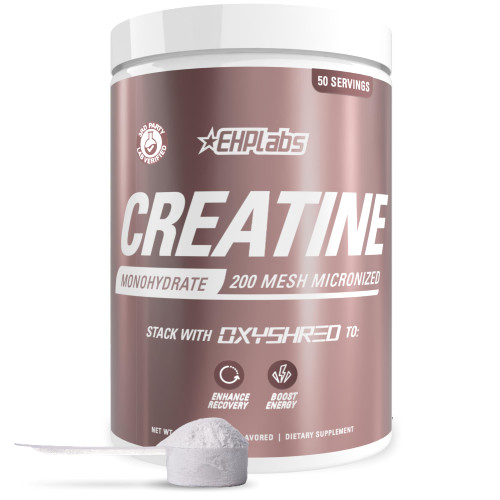 EHP Labs CREA-8 Creatine Monohydrate Powder - Unflavored Creatine Powder for Muscle Growth, Increased Strength, Enhanced Energy Output and Improved Performance - 50 Servings (250g)