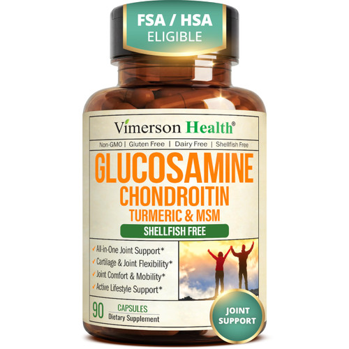 Glucosamine Chondroitin MSM – Joint Support Supplement for Women and Men with Glucosamine Sulfate 1500 mg, Chondroitin and MSM – for Cartilage, Joint Health and Flexibility – 90 Capsules