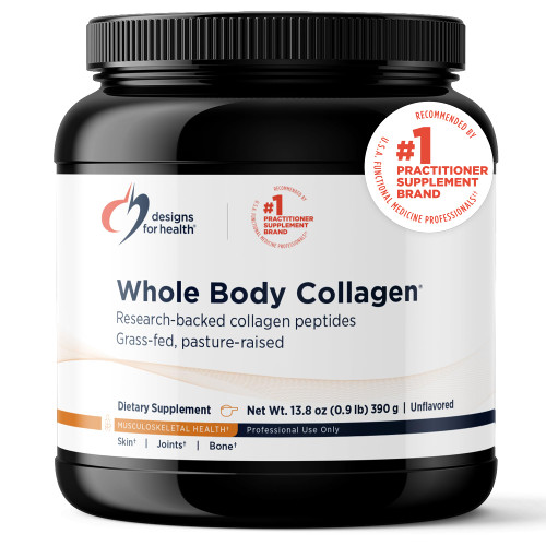 Designs for Health Whole Body Collagen Powder - Hydrolyzed Collagen Peptides Powder for Healthy Skin & Hair, Joint + Bone Health - Fortigel & Verisol Collagen, Unflavored (30 Servings)