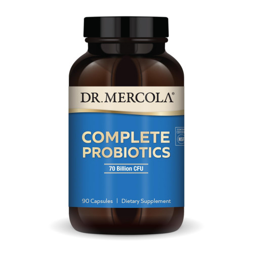 Dr. Mercola Complete Probiotics - 70 Billion CFU - Supports Immune, Digestive & Gut Health - Features 10 Strains - Shelf Stable - GMO-Free, Gluten-Free & Soy-Free - 90 Capsules (90 Servings)