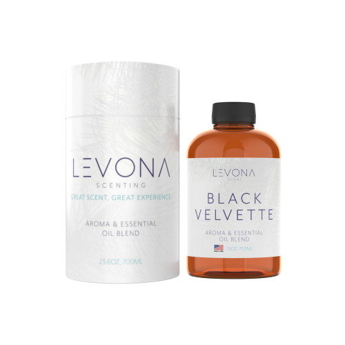 Levona Scents Oil Diffuser Essential Oils: Fragrance Oil for Diffuser - Black Velvette Diffuser Oils Scents - Woody Citrus with Herbal Floral Essential Oil Blends, Oakmoss, White Musk & Sandalwood