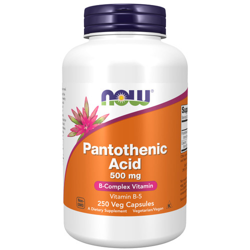 NOW Foods Pantothenic Acid 500 mg, 250 Capsule (3 Pack)