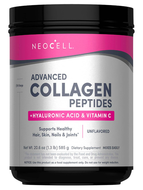 NeoCell Super Collagen Powder, Collagen Plus includes Vitamin C & Hyaluronic Acid, Promotes Healthy Hair, Beautiful Skin, & Nail Support, Collagen Type 1 & 3, 12g Collagen per Serving, 20.6 Oz