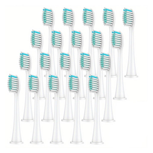 Electric Toothbrush Head, Replaceable Sonic Electric Toothbrush Head, Suitable for Electric Replaceable Brush(White 20pc)
