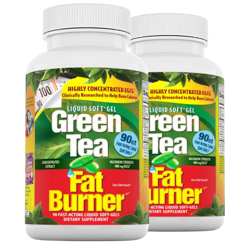 Applied Nutrition Green Tea Fat Burner - Supports Weight Loss for Women and Men - Metabolism Booster - Increases Calorie Burning & Supplies Powerful Antioxidants - 90 Soft-Gels, Pack of 2