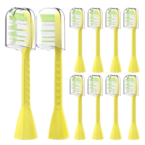 10 PCs ，Compatible for Philips Sonicare， One Electric Toothbrush Replacement Toothbrush Head ，Compatible for Philips Sonicare，One HY1100(Mango Yellow)