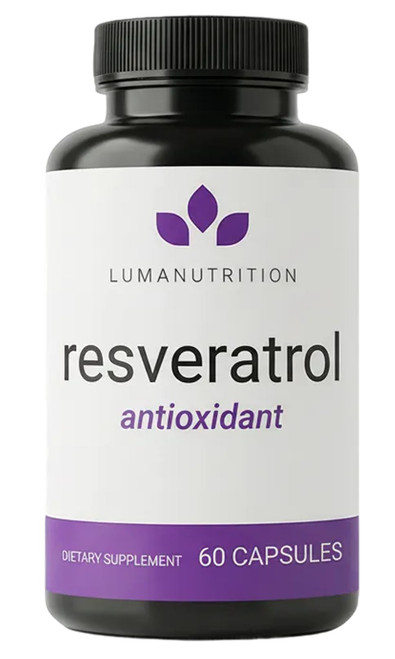 Luma Nutrition High Purity Resveratrol Supplement - 98% Trans-Resveratrol - Antioxidant - Resveratrol Capsules - Vegan & Gluten-Free - 60 Capsules