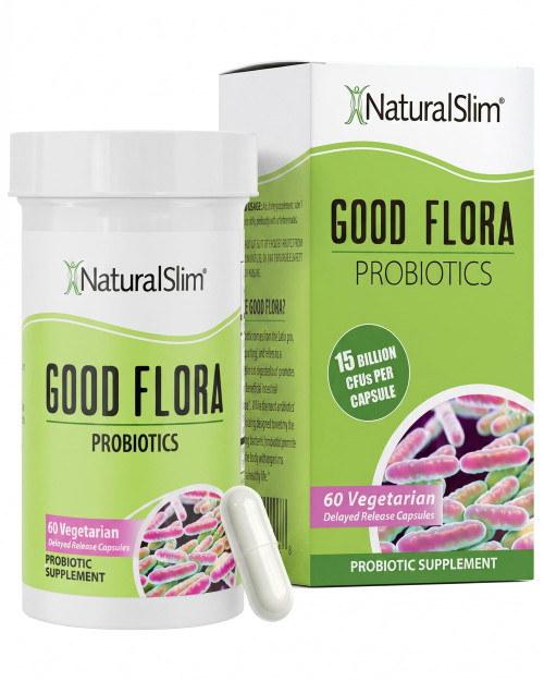 NaturalSlim Probiotic Gentle Formula | Gut Health, Digestion, Immune Support & De-Bloating | 7 Probiotic Strains | 60 Vegetarian Capsules