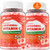 Natural Liposomal Vitamin C 1000mg Gummies for Adults & Kids 9+, Vitamin C w/ 11mg Zinc, D3, Elderberry, Echinacea, Bioflavonoid, Immune Support, Whole Food VIT C from Fruits, Sugar Free, 2 Pack