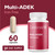 Celebrate Vitamins Multi ADEK Bariatric Multivitamin Iron Free, Easy to Swallow Veggie Capsules for Duodenal Switch & SADI Patients, Vitamins A, D, E, K & B12, 1 Month Supply (60 Capsules)
