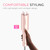 TYMO Automatic Rotating Curling Iron - TYMO CURLPRO Beach Waves Curling Wand, Portable Hair Curler, 500 Million Ionic, Dual Voltage & Lightweight for Travel, Ceramic Coating, 1 Inch, Rose Gold