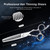High-end Professional Hair Cutting 23 Teeth Thinning Scissors 6" with Extremely Sharp Convex Blades,Cobalt Alloy Steel barber hairdressing texturizing scissors For Men Women Salon& Home -Silver