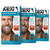 Just For Men Mustache & Beard, Beard Coloring for Gray Hair with Brush, With Keratin Biotin Aloe and Coconut Oil for Healthy Facial Hair - Medium Brown, M-35, Pack of 3