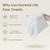 Ourmed Life Face Towels, Disposable Biodegradable Facial Towels for Sensitive Skin, Lint- free Facial Wipes for Washing Face, Skincare and Makeup Remover, Dry Wipes, 10"×7.9" Extra Large, 180 Count